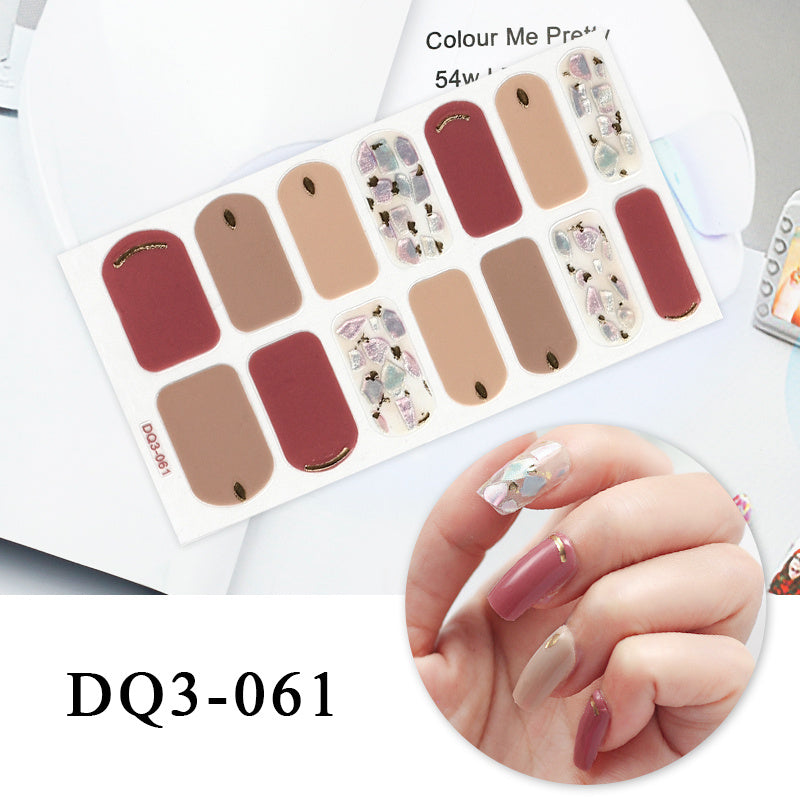 Autocollants pour ongles en couleur Nail Art Simple Fashion