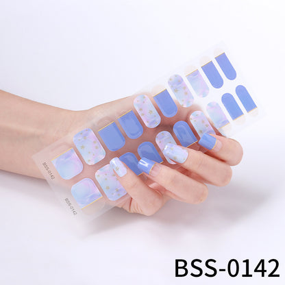 Gel Nail Stickers 3d Semi-cured Nail Stickers European And American UV Nail Semi-baked Nail Stickers Paper