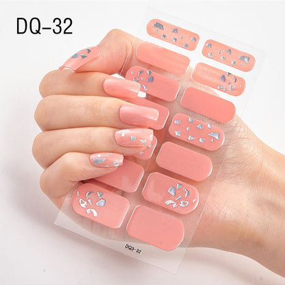 Net red nail stickers