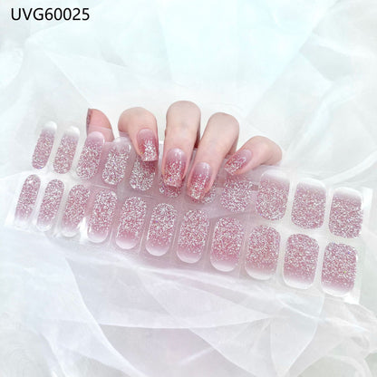 Blush Nail Stickers Uv Semi-baked Gel