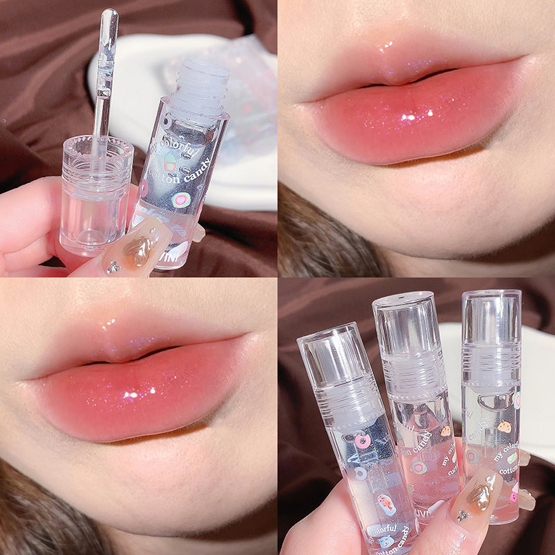 Cappuvini Cotton Candy Lip Gloss Lip Balm Glass Transparent