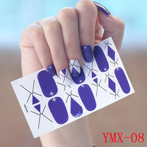 Gummed nail stickers