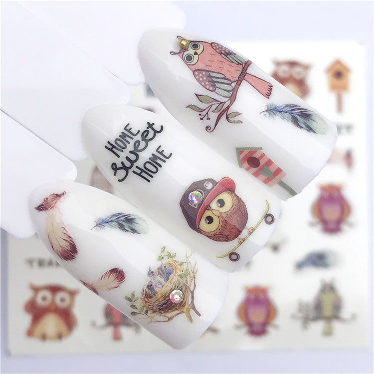 Stickers pour ongles animaux et plantes 