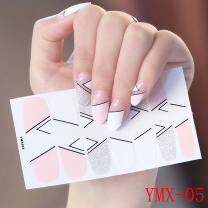 Gummed nail stickers