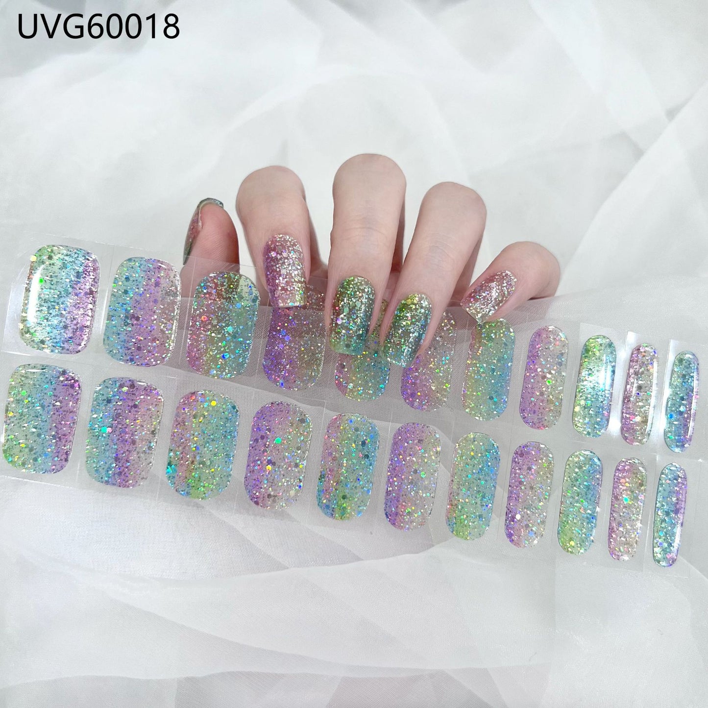 Blush Nail Stickers Uv Semi-baked Gel