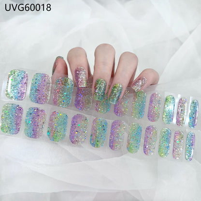 Blush Nail Stickers Uv Semi-baked Gel