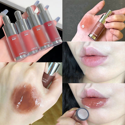 Rouge à lèvres brillant pour femme avec maquillage