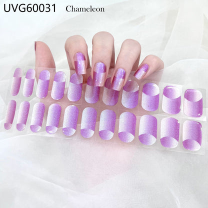 Blush Nail Stickers Uv Semi-baked Gel