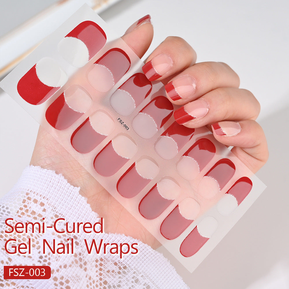 Fashion Semi-curing Phototherapy Nail Stickers