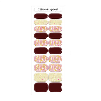 Candy Color UV Semi-cured Nail Stickers