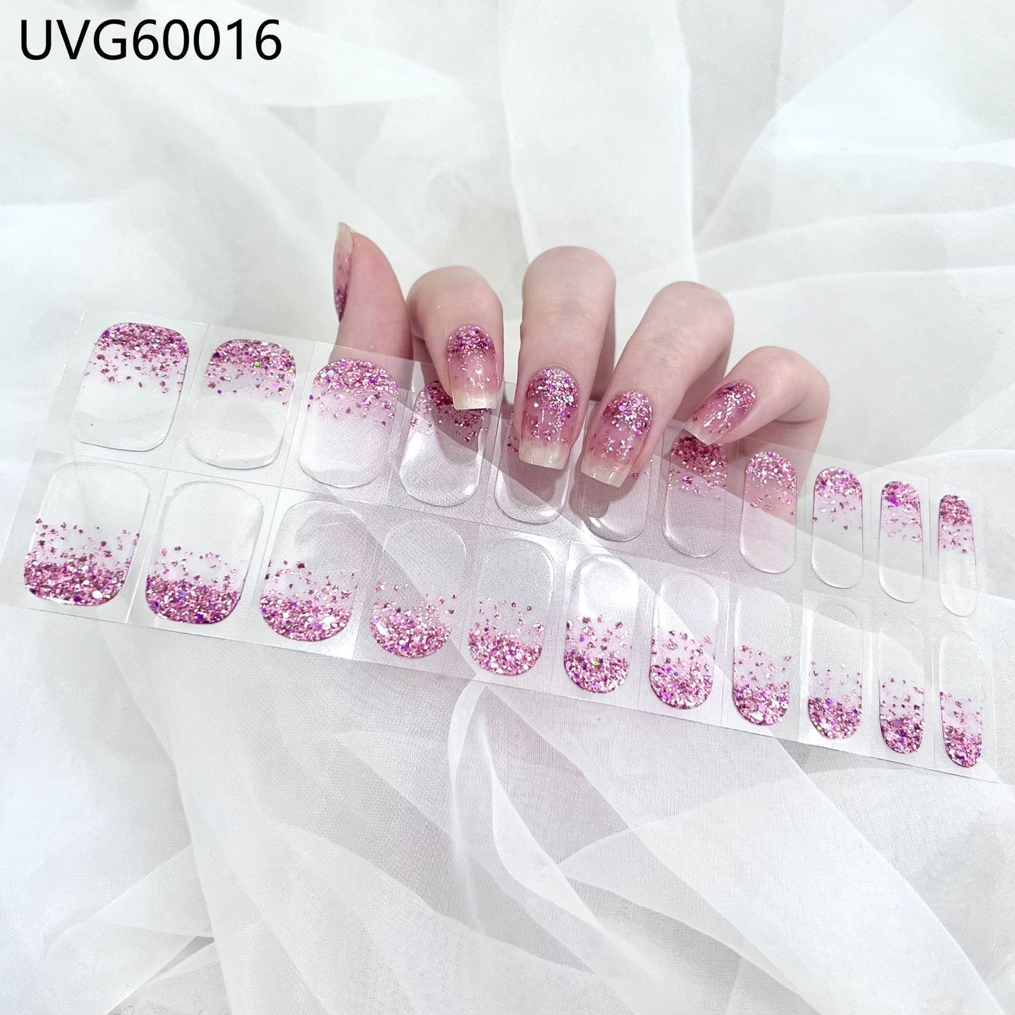 Blush Nail Stickers Uv Semi-baked Gel