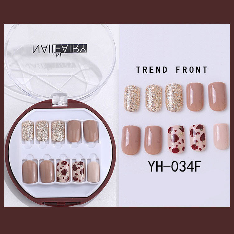 Korean Wearable Nail Art Short 30 Pieces In A Box Waterproof Removable Nail Art Ins Manicure Fake Nails