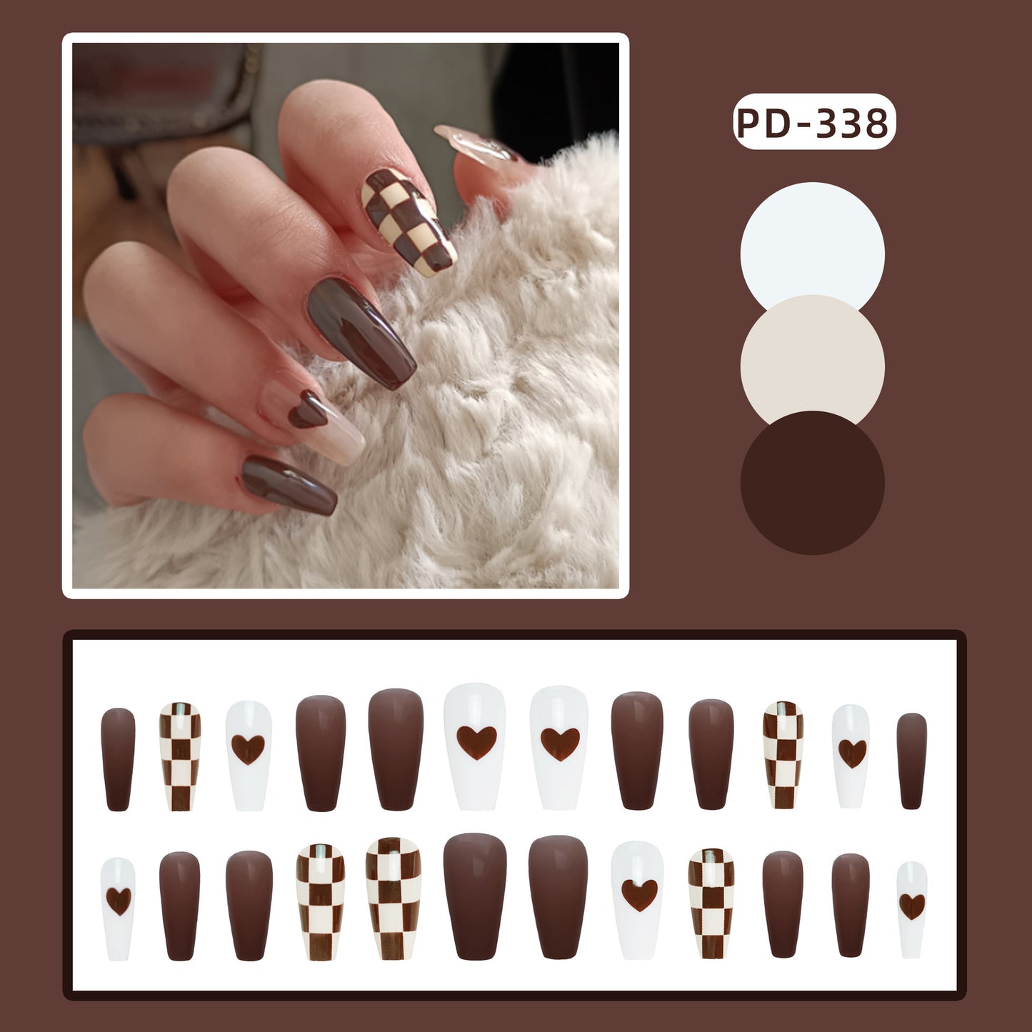 Wear Nail Manicure Fake Nail Tip Stickers Finished Product Nail Tip Frosted Ballet Nail Sticker