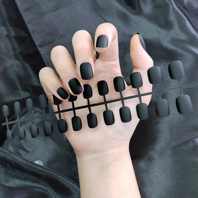 Matte Nail Tip Short Round Fake Nails