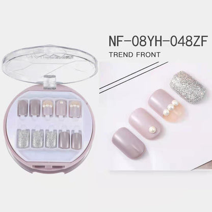 Korean Wearable Nail Art Short 30 Pieces In A Box Waterproof Removable Nail Art Ins Manicure Fake Nails