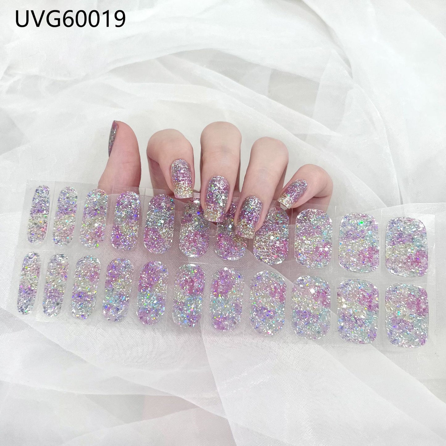 Blush Nail Stickers Uv Semi-baked Gel