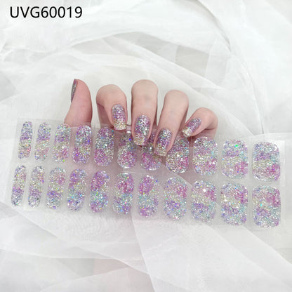 Blush Nail Stickers Uv Semi-baked Gel