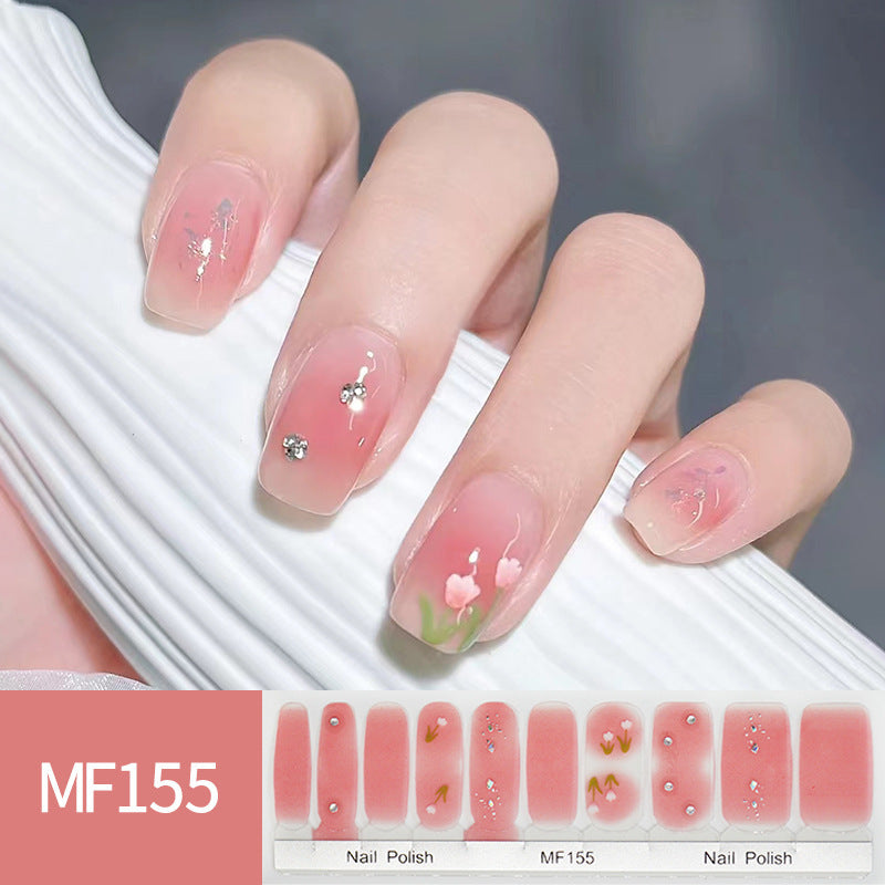 Hand Painted Tulip Smudge Nail Stickers