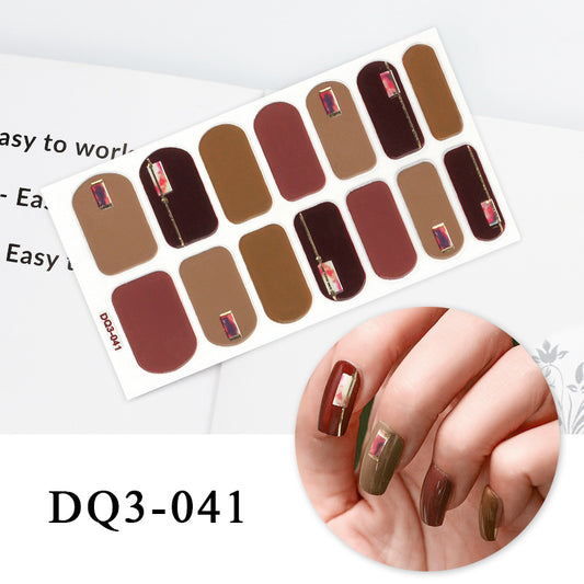 Autocollants pour ongles en couleur Nail Art Simple Fashion