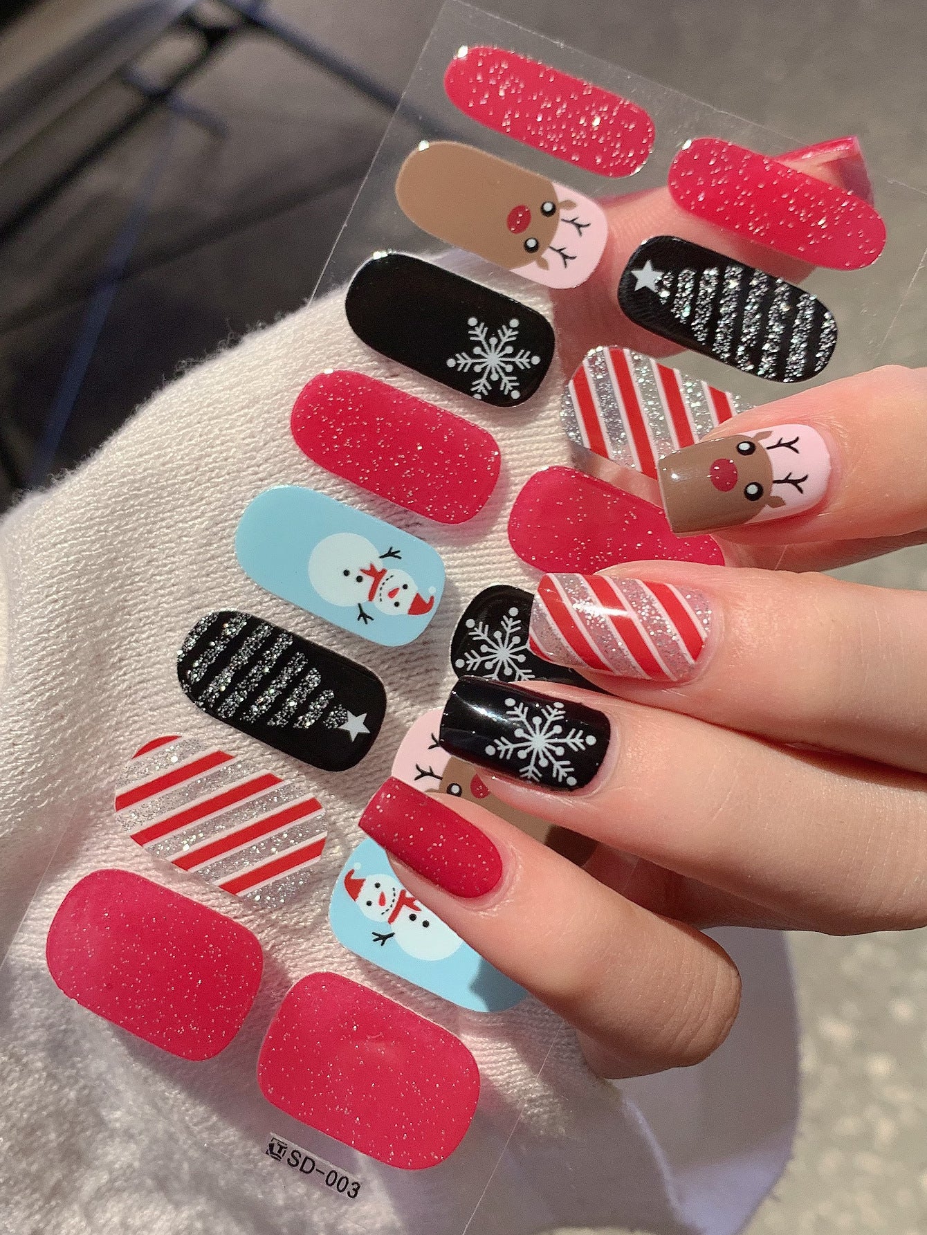 Autocollants pour ongles de style Noël tendance