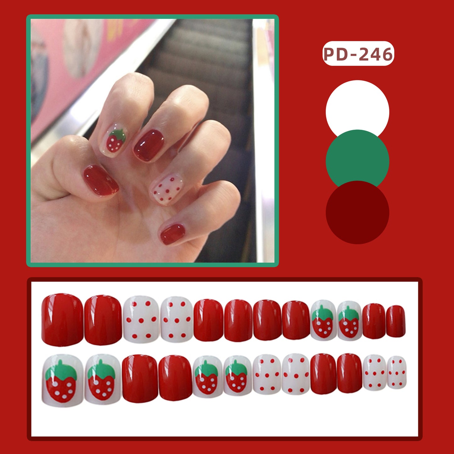 Wear Nail Manicure Fake Nail Tip Stickers Finished Product Nail Tip Frosted Ballet Nail Sticker