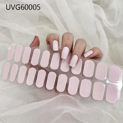 Blush Nail Stickers Uv Semi-baked Gel