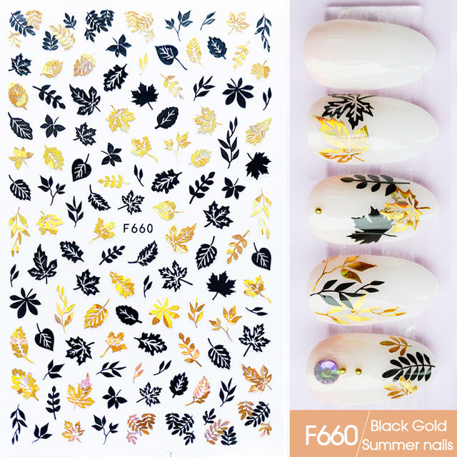 Japanese Three-dimensional 5D Embossed Nail Stickers