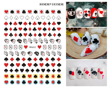 New Internet Celebrity Playing Cards Nail Stickers