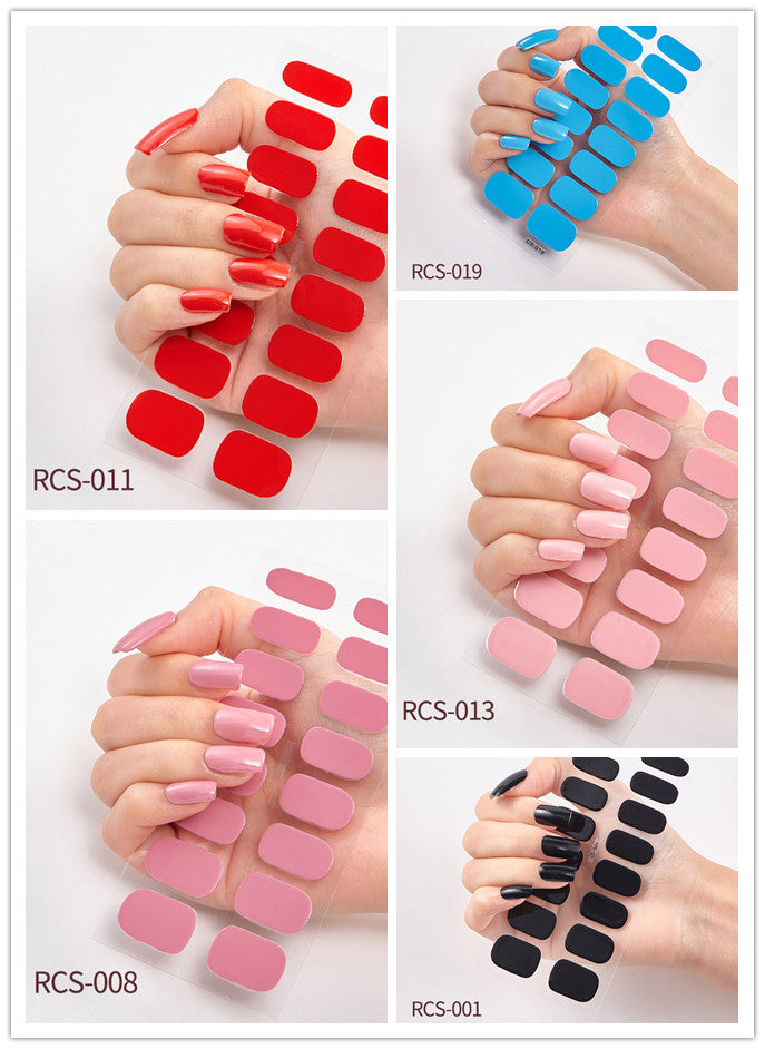 Simple waterproof nail stickers