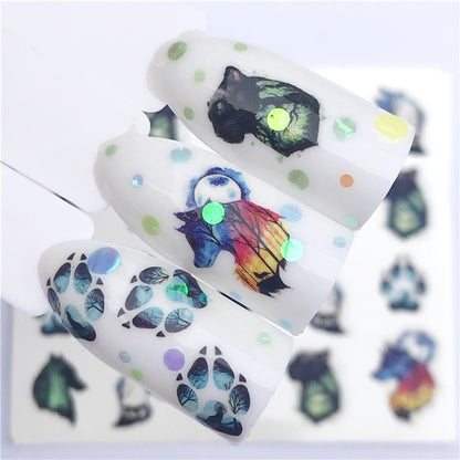 Animal and plant nail stickers