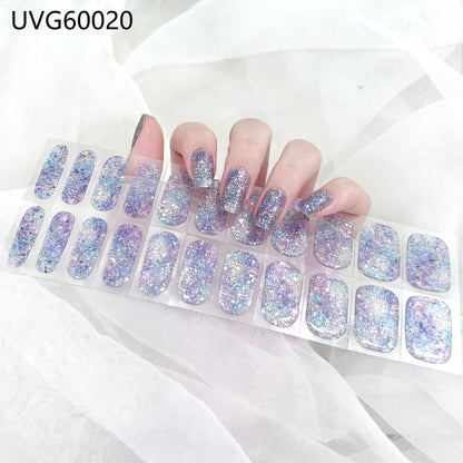 Blush Nail Stickers Uv Semi-baked Gel