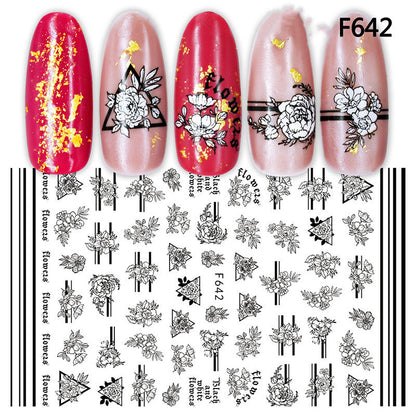 Japanese Three-dimensional 5D Embossed Nail Stickers