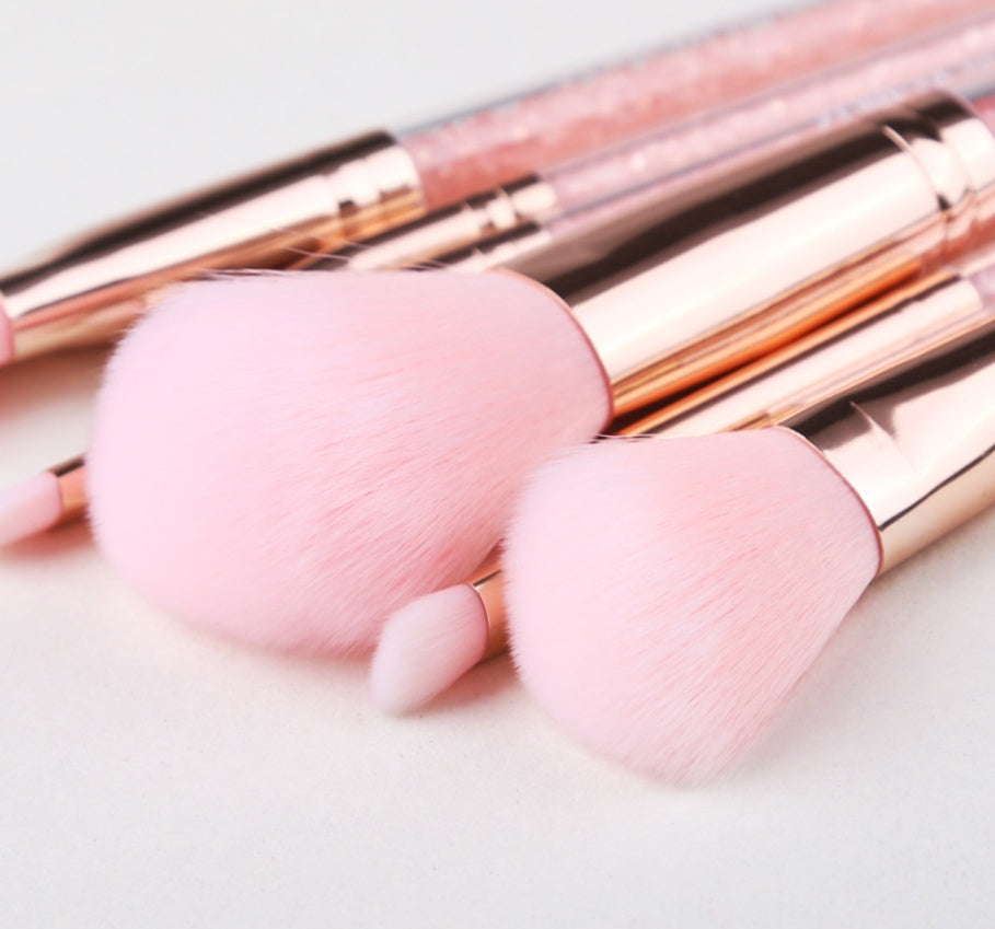 Pink quicksand makeup brush