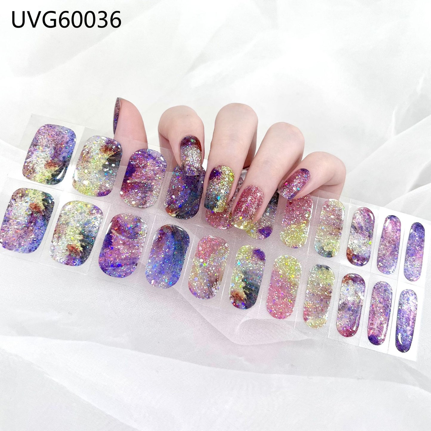 Blush Nail Stickers Uv Semi-baked Gel