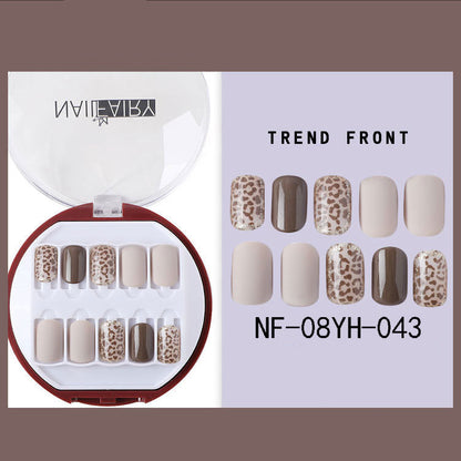 Korean Wearable Nail Art Short 30 Pieces In A Box Waterproof Removable Nail Art Ins Manicure Fake Nails