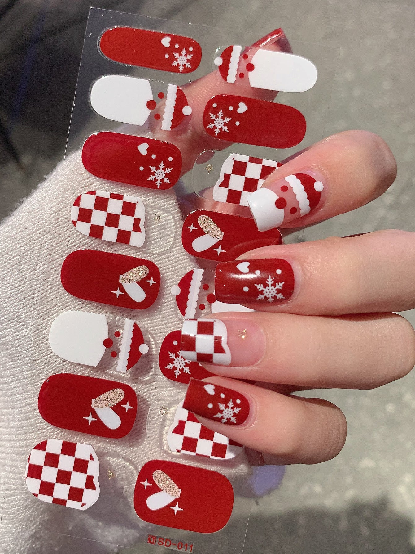 Autocollants pour ongles de style Noël tendance