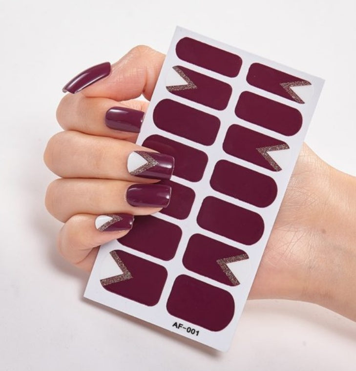 Autocollants pour ongles, colle pour vernis à ongles, autocollants pour ongles complets