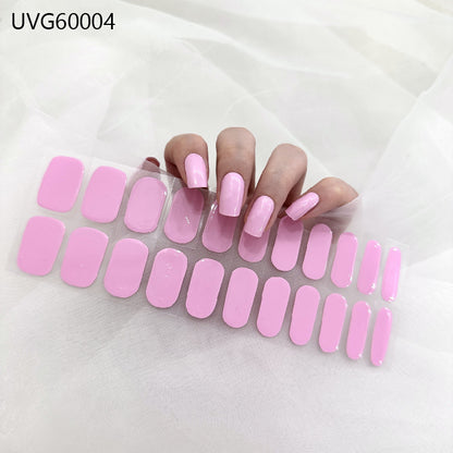 Blush Nail Stickers Uv Semi-baked Gel