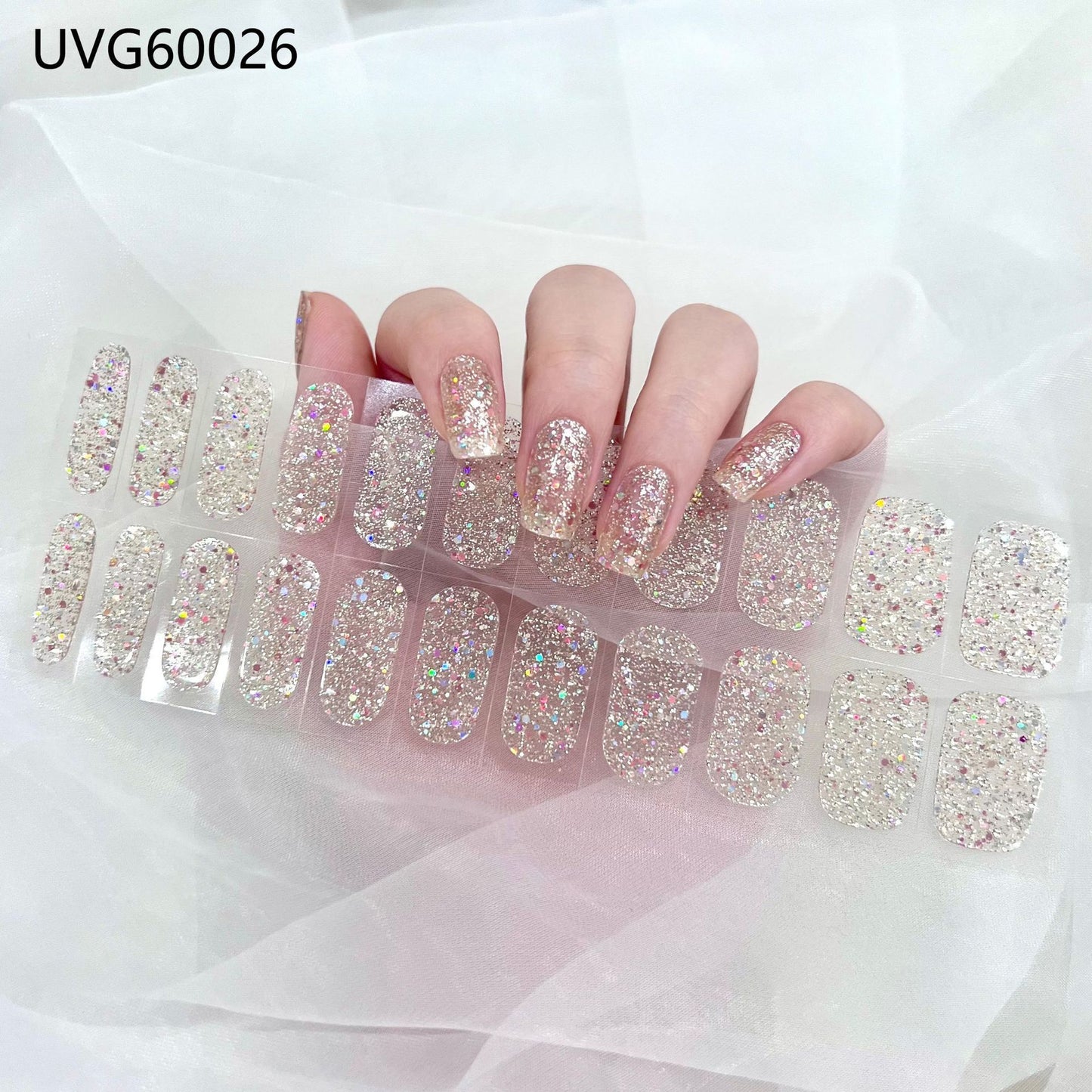 Blush Nail Stickers Uv Semi-baked Gel