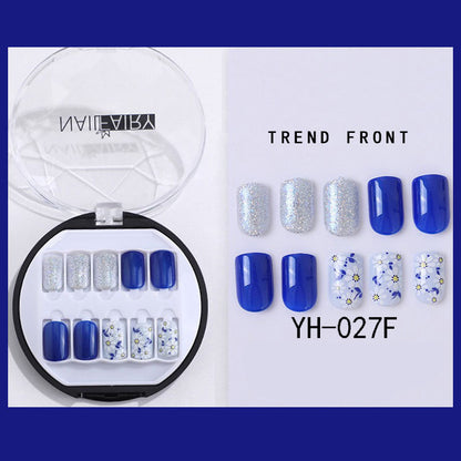 Korean Wearable Nail Art Short 30 Pieces In A Box Waterproof Removable Nail Art Ins Manicure Fake Nails