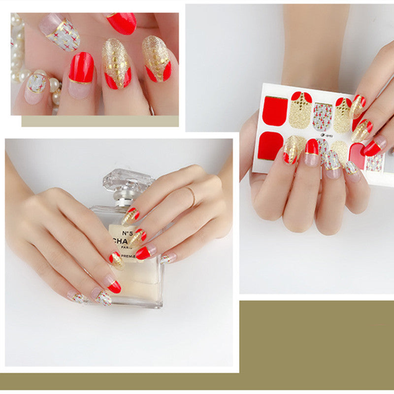 3D bronzing nail stickers