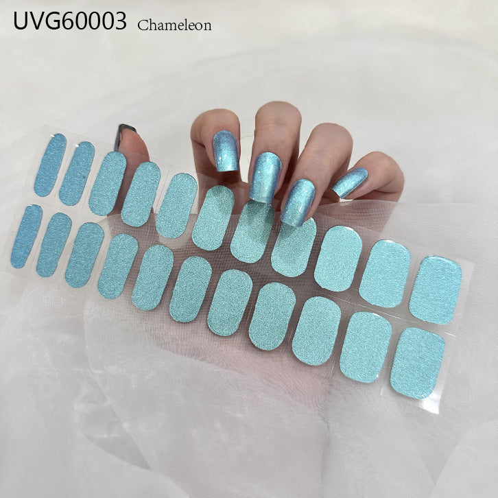 Blush Nail Stickers Uv Semi-baked Gel