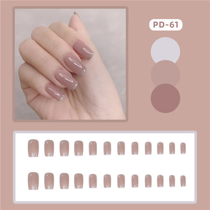 Wear Nail Manicure Fake Nail Tip Stickers Finished Product Nail Tip Frosted Ballet Nail Sticker