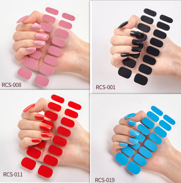 Simple waterproof nail stickers