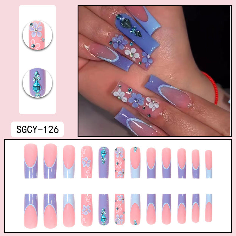 Long European And American Nail Stickers