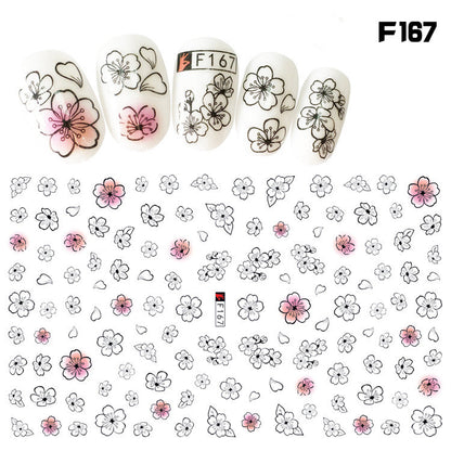 Japanese Three-dimensional 5D Embossed Nail Stickers