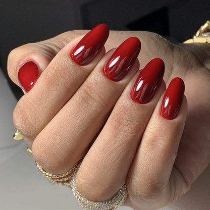 Women's Fashion Solid Color Simple Fake Nails