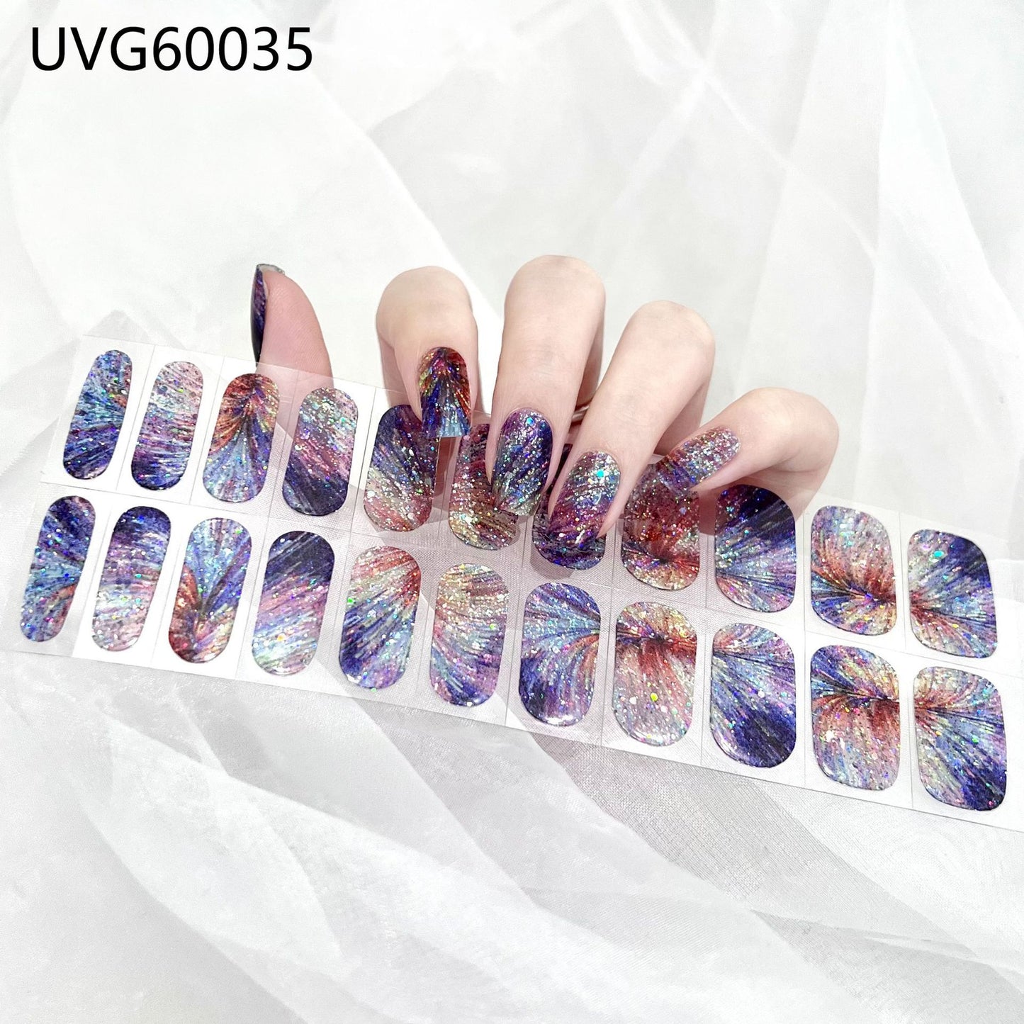 Blush Nail Stickers Uv Semi-baked Gel