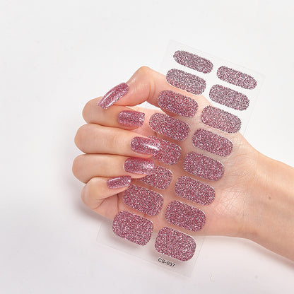 16 Small Stickers Gradient Glitter Nail Stickers