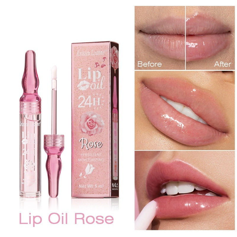 Long-acting Water Locking Rose Petals Moisturizing And Nourishing Lip Gloss Lip Gloss